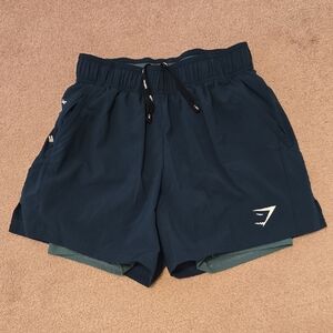 Gymshark Dark Green Athletic Shorts